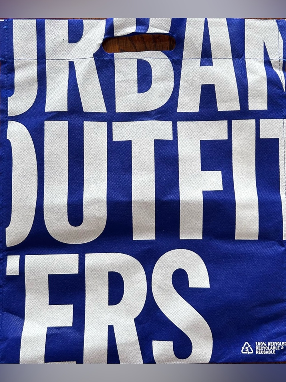 Urban Outfitters Logo Blue & White Reusable Tote Bag